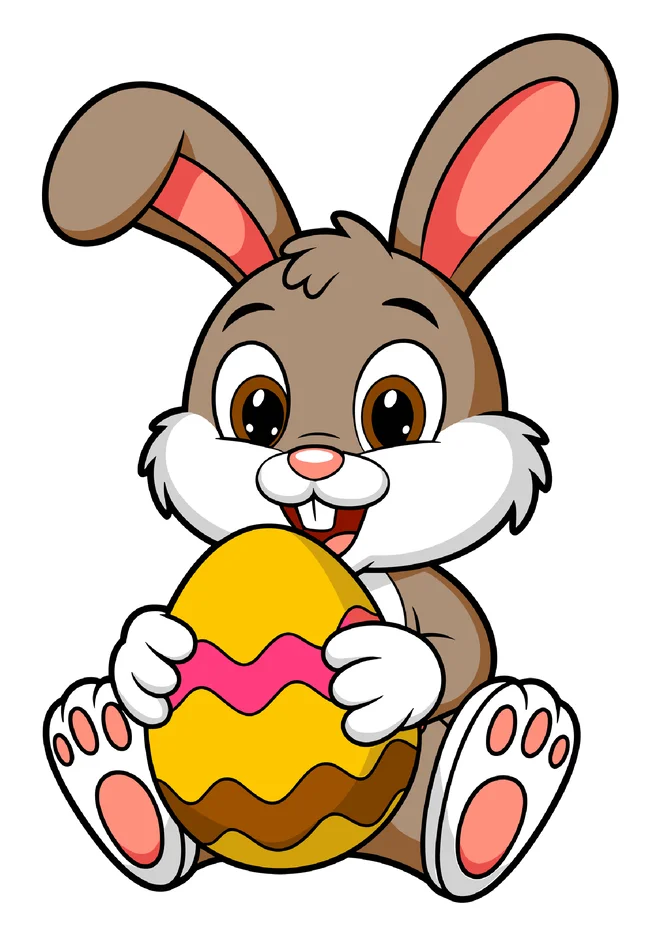 Desenho de coelho grande para imprimir colorido para imprimir e colorir - imagem 3